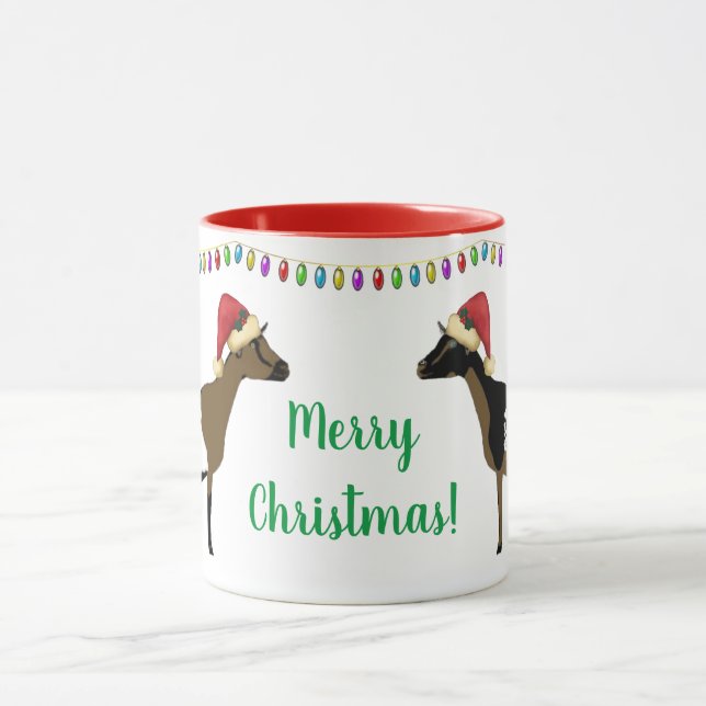 Mug Noël de la chèvre laitière naine nigériane (Centre)