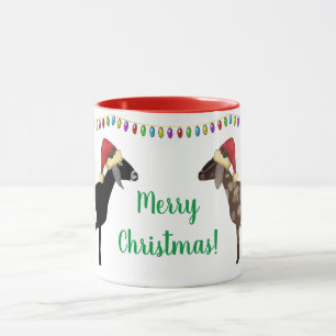 Mug Noël de la chèvre laitière nubienne