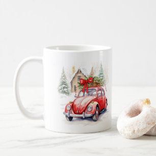 Mug Noël de la voiture Vintage