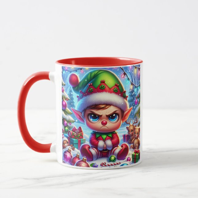 Mug Noël de l'elfe grincheux (Gauche)