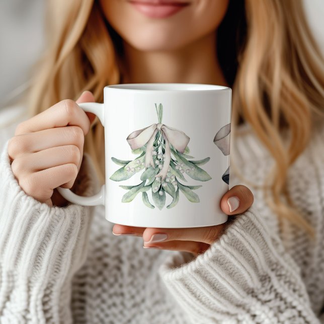 Mug Noël de Mistletoe et Silver Bells (Mistletoe and Silver Bells Christmas Mug)