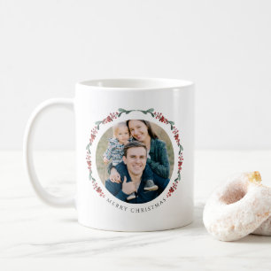 Mug Noël de photo botanique moderne