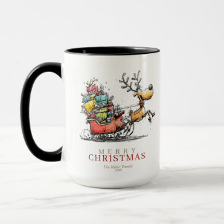 Mug Noël de rennes fantaisiste et capricieux