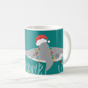Mug Noel de requin drôle avec nom