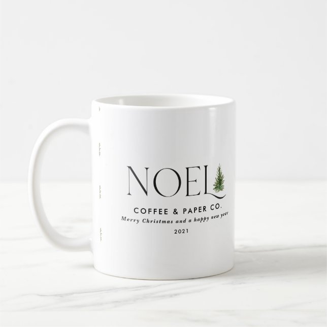 Mug Noel de typographie moderne affaires Noël (Gauche)