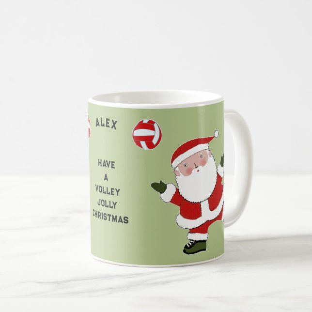 Mug Noël de volley-ball (Devant droit)