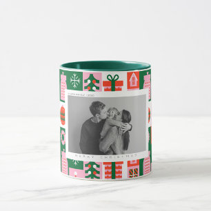 Mug Noël des arbres de Noël colorés