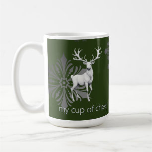 Mug Noël des rennes d'ivoire Green