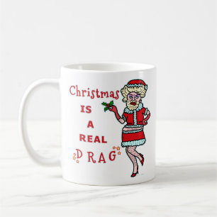 Mug Noël drôle Bah Père Noël fumiste dans l'entrav