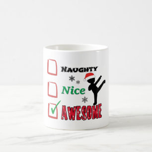 Mug Noël drôle d'arts martiaux