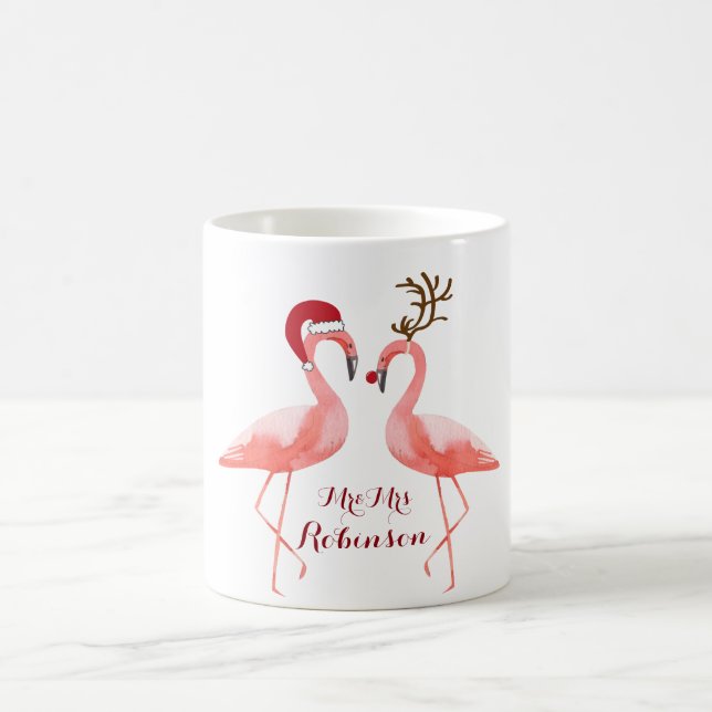 Mug Noël drôle de Flamants roses (Centre)