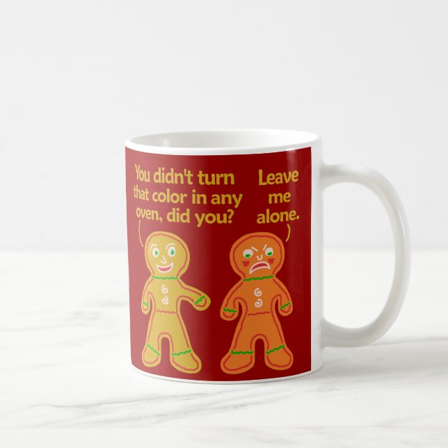 Mug Noël drôle de Tan de faux de pain d'épice (Droite)