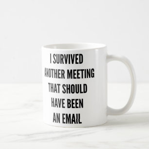 Mug Noël drôle j'ai survécu à une autre réunion