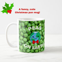 Noël drôle "Pois sur Terre" Punny mignonne
