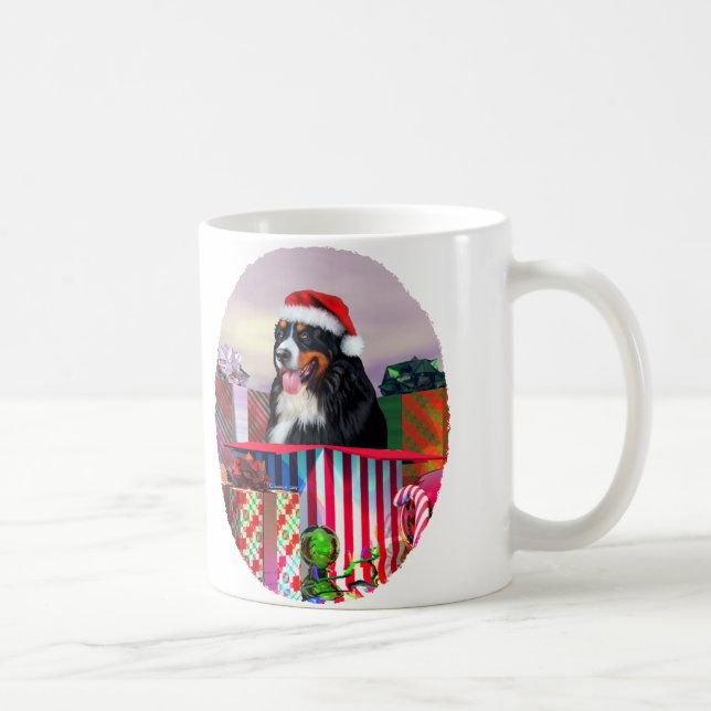 Mug Noël du chien de montagne bernois Surprise (Droite)