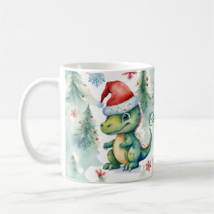 Mug Noël du mignon dinosaur
