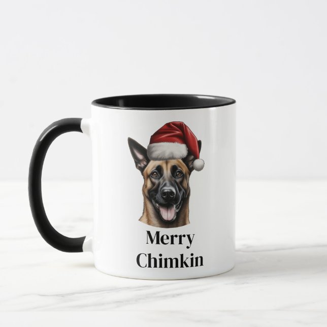 Mug Noël du Père Noël Malinois (Gauche)
