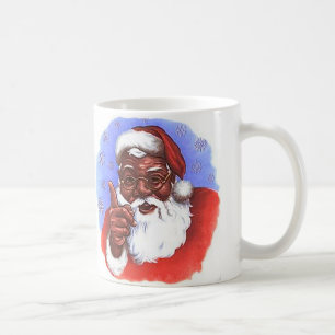 Mug Noël du Père Noël noir afro-américain