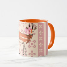 Noël élégant rose à motif de biche