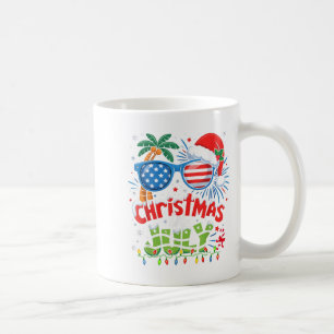 Mug Noël En Juillet États-Unis Drapeau Summer Beach Ha