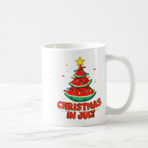 Mug Noël En Juillet Pastèque Noël Arbre Plage Summe