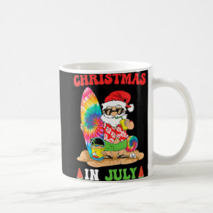 Mug Noël En Juillet Père Noël Tie Dye Surf D'Été Surfi