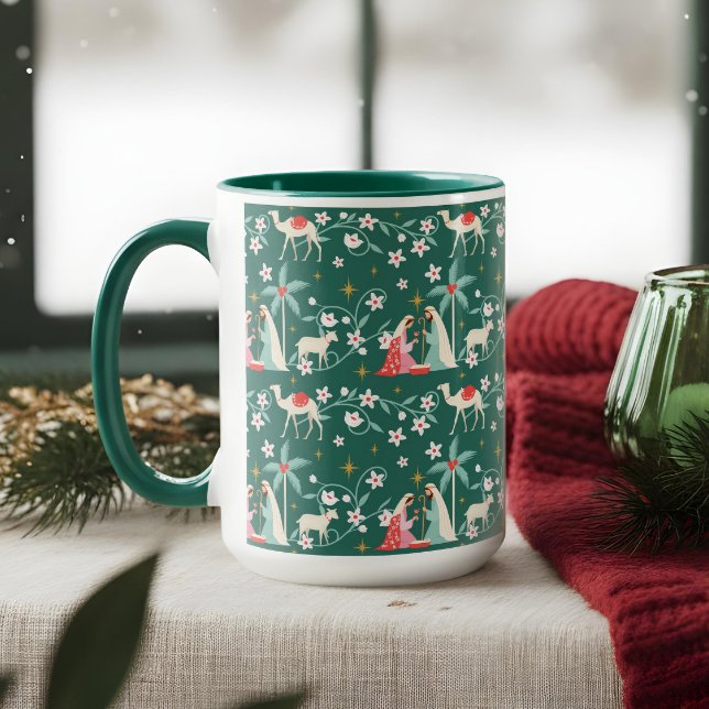 Mug Noël Étoile Religieuse De La Nativité De Bethléem (Christmas Religious Nativity Star Of Bethlehem Mug)