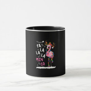 Mug Noël - Fa-La-La-Mingo Flamant rose avec Noël