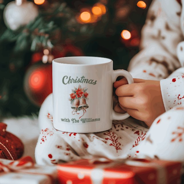 Mug Noël familial | Cloches de Noël Nom de famille (Créateur téléchargé)