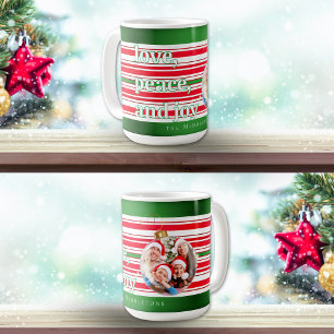 Mug Noël Famille Photo Amour Paix Joie Vacances