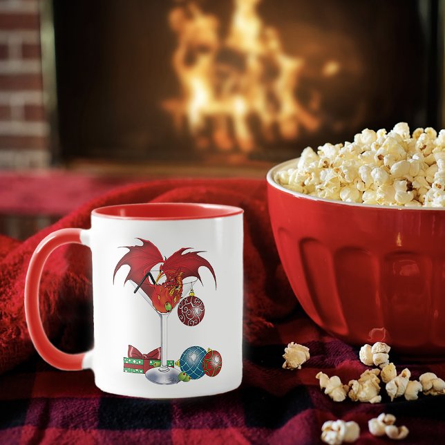 Mug Noël Fête Joie Dragon (Créateur téléchargé)