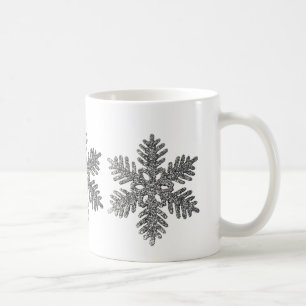 Mug Noël Fête Silencieux Snowflake Star Design