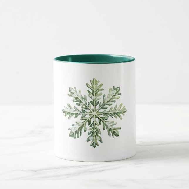 Mug Noël flocon de neige vert (Centre)