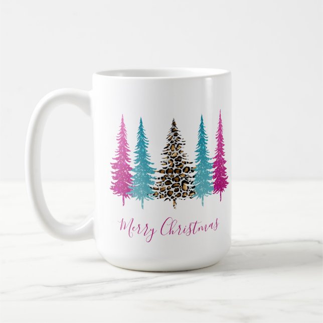 Mug Noël Glam Rose Turquoise (Gauche)