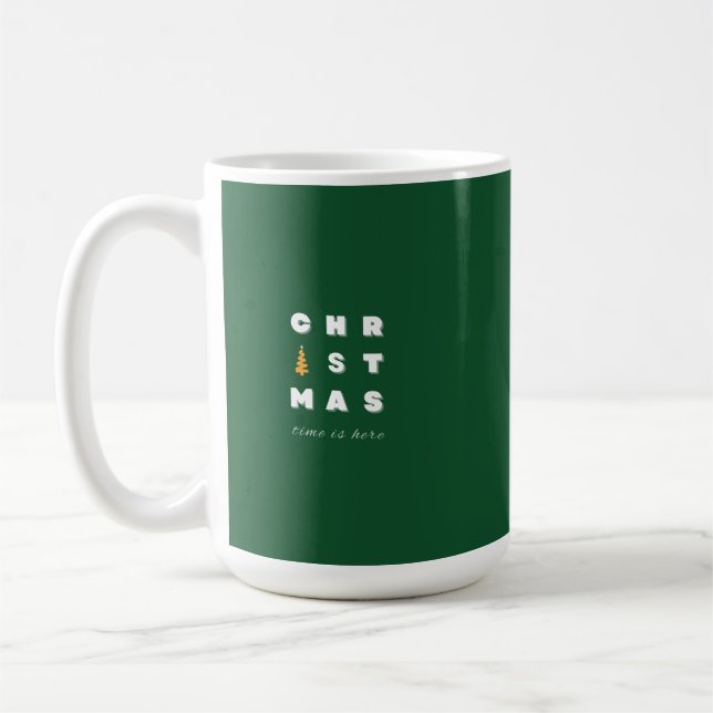 Mug Noël, Green Christmas Art, période des fêtes déc (Gauche)
