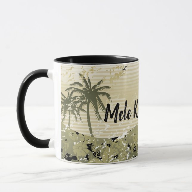Mug Noël hawaïen de Mele Kalikimaka Joyeux (Gauche)