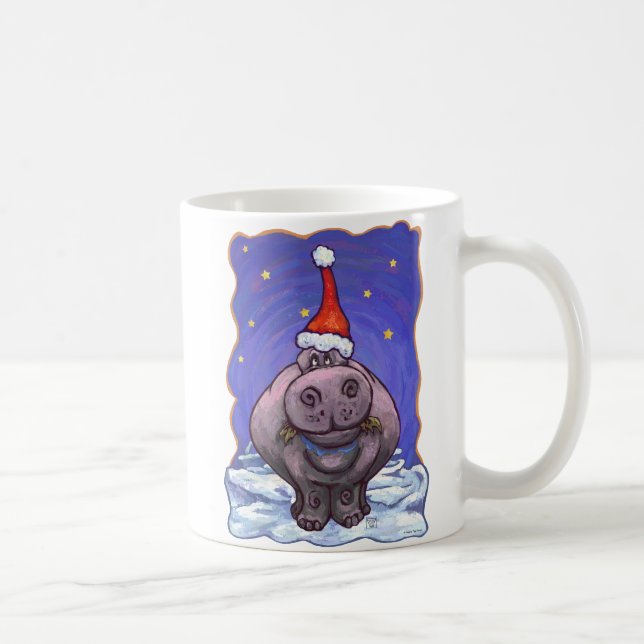 Mug Noël Hippopotame (Droite)