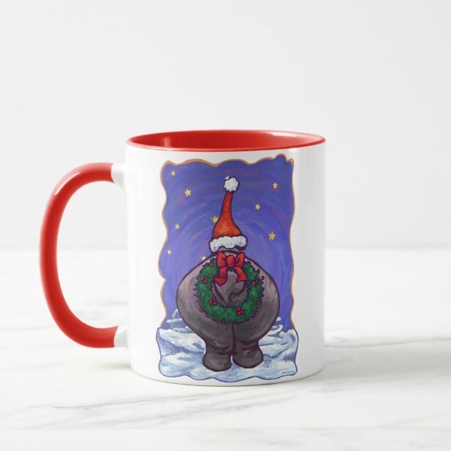 Mug Noël Hippopotame (Gauche)