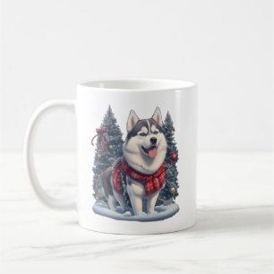 Mug Noël Husky Chien magique Noël Noël Esprit de Noël