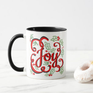 Mug Noël Joie Holly Berries & Feuilles