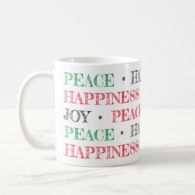 Mug Noël Joie Paix Bonheur (Gauche)