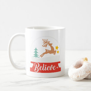 Mug Noël : Juste croire (à Père Noël et Reindeer)