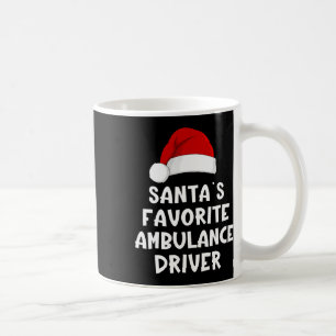 Mug Noël Le conducteur d'ambulance préféré du Père Noë