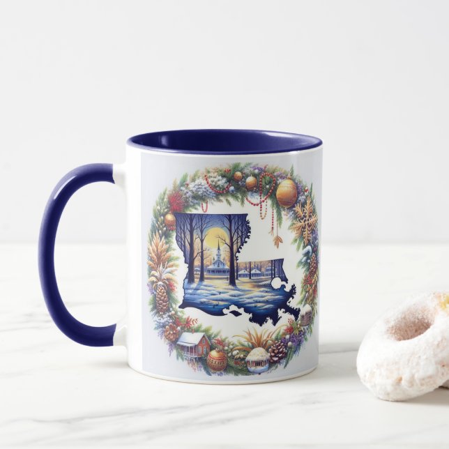 Mug Noël Louisiane (Avec donut)