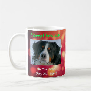 Mug Noël Meilleur Chien Papa Jamais Personnalisé Photo