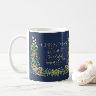 Mug Noël Merveilleux temps de l'année Gold Script Holl