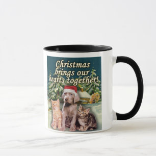 Mug Noël Met Nos Coeurs Ensemble Chien Chienne