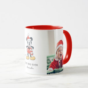 Mug Noël Mickey Souris Santa Hat   Meilleur papa