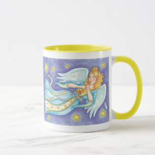 Mug Noël mignon, Angel Musicien Jouant Sa Corne