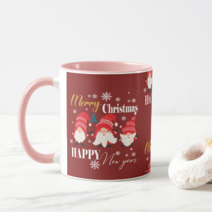 Mug Noël mignon petit nain rouge  